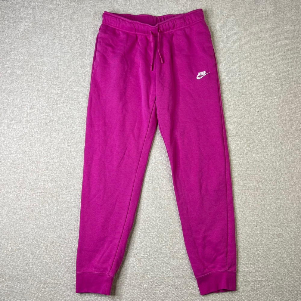 Nike Sportswear Essential Womens Medium Joggers Pink French Terry